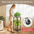 2 LASZOLA Tier Black Metal Plant Stand Indoor Outdoor with Wheel for Large Planter, Modern Heavy Duty Tall Rolling Rack
