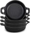 Mini Cast Iron Skillets 5 x 5 x 1.3 Inch, Black Casserole Dish, Oven Safe Mini Skillets for Kitchen, Indoor, Outdoor,