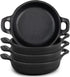 Mini Cast Iron Skillets 5 x 5 x 1.3 Inch, Black Casserole Dish, Oven Safe Mini Skillets for Kitchen, Indoor, Outdoor,