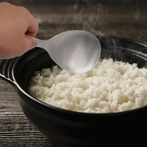 2 Pack Stainless Steel Rice Spoons, 8 Inch Thickened Rice Spoon, Heat Resistant Serving Spoon, Cooking Spoon Set