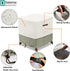 Square,600D 25" 25" 18" Waterproof Outdoor Ottoman Cover Heavy Duty Patio Small Side Table Cover,Patio Furniture Covers