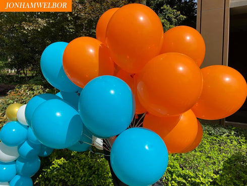 Jonhamwelbor 12 Inch Orange Balloons - 100 Pack Latex Balloons for Halloween Autumn Party Decoration