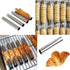Screw Croissant Molds, VolksRose 12 PCS Non-stick Stainless Steel Waffle Cone Roll Pastry Cream Horn Forms