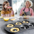 Non-Stick Donut Baking Tray, 10.4" x 7.28" with 6 Donut Molds, Steel Tray for Perfect Bagel and Cake Donuts