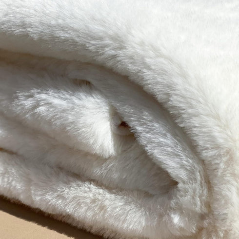 3x5 ORINOVA White Shaggy Bunny Fur Rugs for Living Room Washable Furry Area Rugs for Bedroom Nursery Rug Teen Room Dcor