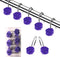 DLD 12 PCS Home Fashion Decorative Anti Rust Shower Curtain Hooks, Rose Design Shower Curtain Rings Hooks (Purple)