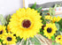 Rustic Artificial Sunflower Swag, 23 Inch Decorative Floral Swag with Sunflower and Green Leaves for Wedding Arch Front
