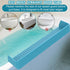 IwelKee Bathtub Splash Guard for Tub Kids, Longer Silicone Water Splash Guard for Bathtub, Toy Holder Play Shelf