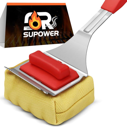 SUPOWER Steam Safe Grill Cleaning Brush Bristle Free for Outdoor Grill with 15"