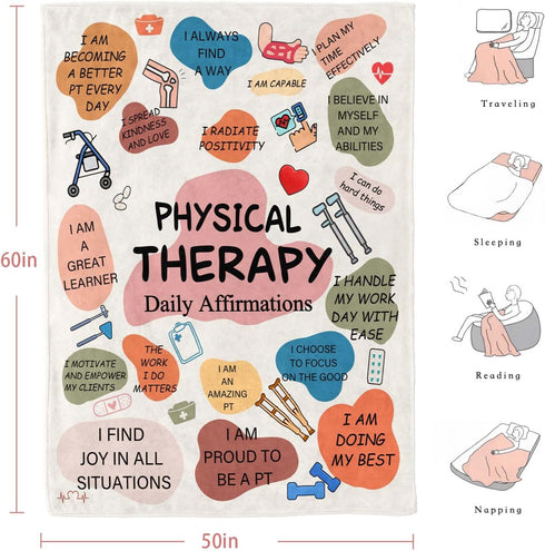 Givetoyou 60inx50in Physical Therapist Gifts, Gifts for PT On National Physical Therapy Month, Birthday Christmas