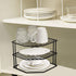 3-Tier Counter 9x9x7.5 Inch Counter Frcctre Kitchen Corner Shelf Rack and Cabinet Organizer, Metal Wire Kitchen Pantry