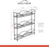 Spectrum Diversified 3-Tier Spice Rack Shelf Organizer for Kitchen, Pantry, Bathroom, or Closet, Black