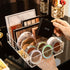 JessLab Eyeshadow Palette Makeup Organizer, Acrylic 7-Section Divided Storage for Bathroom Vanity Countertop,