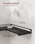 Set 2, ULLS831B22 VASAGLE Corner Shelf Wall Mount of Corner Floating Shelves, Small Corner Wall Shelf for Decor