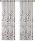 Madison Park Cecily Semi Sheer SINGLE Panel Window Curtain, Burnout Botanical Print, 50x84", Leaves Mauve