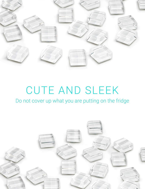 Mymazn Cute Glass Fridge Magnets for Refrigerator Decorative Kitchen Office (White)