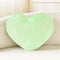 Petrella Heart Pillow, Cute Fuzzy Throw Pillows for Bed Living Room Decor, Large 19"x15", Green Aesthetic Cushion