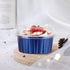 EUSOAR 50pcs Cupcake Cups with Lids, 5oz Aluminum Foil Baking Cups for Desserts, 125ml, Royal Blue, 3.34"x2.59"x2.35"