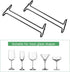 4 Pack Steamware Wine Glass Hanging Rack, Metal Stemware Holder for Under Cabinet Kitchen Bar Pub, Black