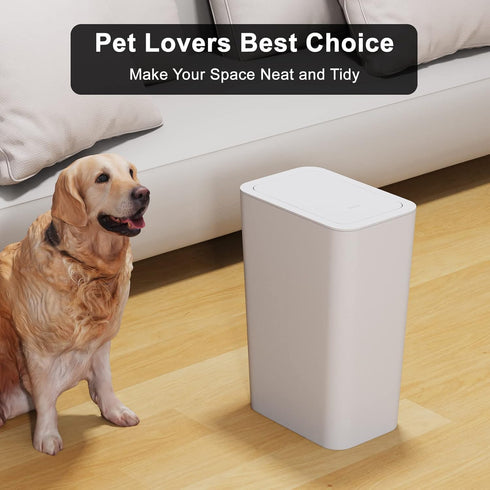 3 Pack 2.6 10L N. NETDOT Gallon / Bathroom Trash Can with Lid,Kitchen Garbage Can Small Trash Bin Waste Basket