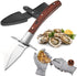 Oyster Knife Shucking Kit, Comfort Wood-handle Oyster Shucking Knife, Sturdy Sharpness with Cut-resistant Glove (M)
