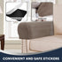 Sofa Arm Covers Stretch Velvet Plush Anti-Slip Protector for Couch Armrest, Set of 4, Taupe