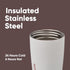 20 oz, Owala SmoothSip Slider Insulated Stainless Steel Coffee Tumbler, Reusable Iced Coffee Cup, Hot Coffee Travel