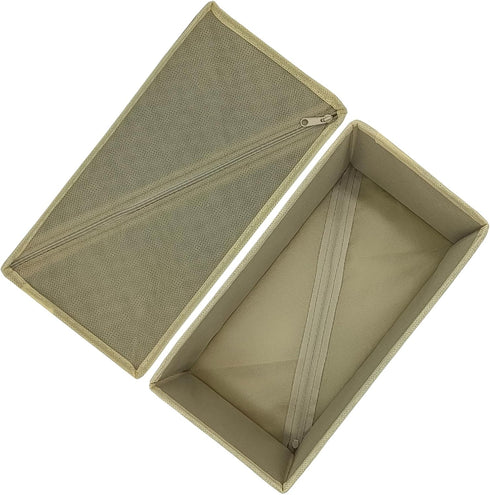 Drawer Organizer for Clothes, Set of 3 Storage Boxes, Sock and Underwear Organizer Dividers for Closet Dresser Drawers