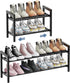 Mavivegue Expandable Shoe Rack, 2-Tier Adjustable Shoe Organizer, Shoe Shelf for Closet,