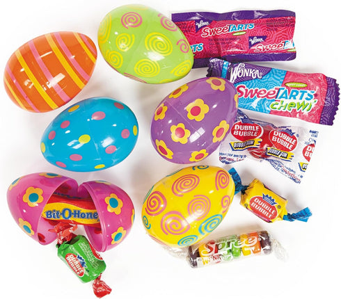 Fun Express Candy Filled Easter Eggs Bulk 24 Pack - Pre-Filled Plastic