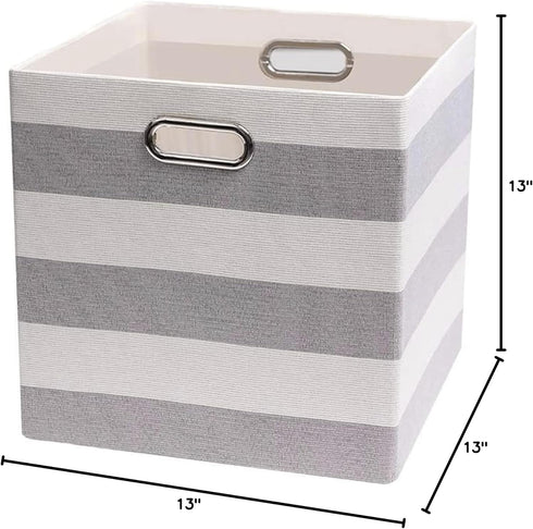 Posprica 3X Thicker Storage Bins, 13×13 Fabric Storage Boxes, Foldable Baskets for Nurseries, Offices, Home Décor