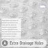 Yimobra Non Slip Shower Stall Mat, 21x21 Inch, Soft Square Bath Mat with Suction Cups and Drain Holes