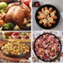 IME Nonstick Pizza Pan - 10 Inch Carbon Steel Deep Dish Baking Tray for Home Kitchen Bakeware