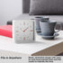 Driini Modern Mid Century Desk & Shelf Clock, White Rose Gold, Battery Operated with Silent Analog Movement