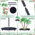 2 Countertop Summer FoldTier Pcs Tropical Paper Towel Holder Hawaiian Flamingo and Palm Leaf Paper Towel Holder Stand
