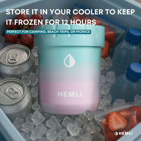 Frozen Ice Cream Pint Cooler, Fits All Standard Ice Cream Pints, Vacuum Insulated Stainless Steel, Leakproof Lid