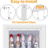 MISSLO Sturdy Oxford Shoe Organizer, 35 Large Pockets Hanging Rack for Closet Door Storage, Grey