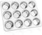 E-far Muffin Pan 12-Cup, Stainless Steel Cupcake Baking Tins for Oven, Non-toxic & Dishwasher Safe