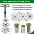 VICAMB 1 Pack 6-10.5in Pots(5.9" 7.87" 9.84" Adjustable Plant Risers for Inside Pots,Metal Planter Lift Inserts Fillers