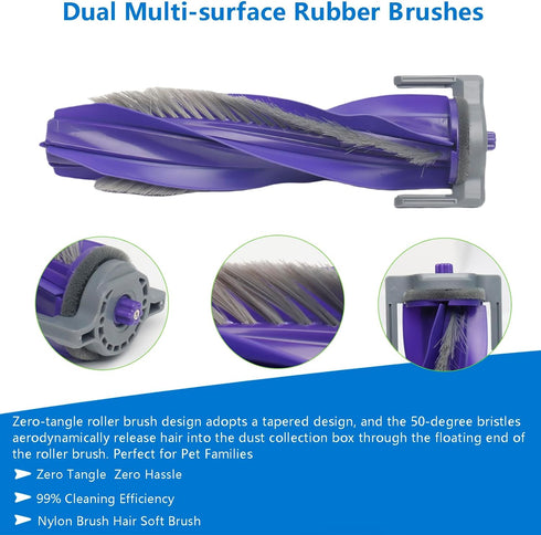 Narwal Freo X Ultra Robot Vacuum Cleaner Replacement Parts Kit, 1 Main Roller Brush, 4 Hepa Filters, 4 Mop Pads, 4 Dust