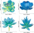Woohome 10 PCS Artificial Succulent Plants, Unpotted Faux Succulent Assortment in Flocked Blue for Birthday Home Decor