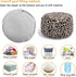 Asuprui Animal Pouf Ottoman Unstuffed Ottoman Foot Rest Round Fuzzy Pouf Seat Bean Bag Foot Rest Foldable Floor Chair
