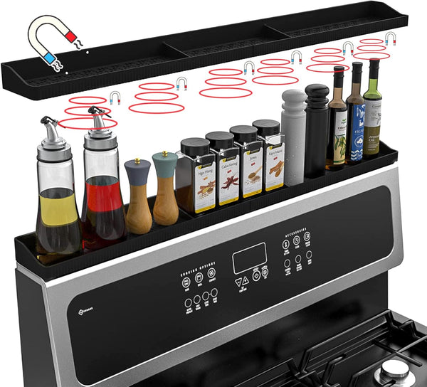 Weiwavivi 30 Inch Silicone Stove Top Shelf Magnetic for Kitchen, Strong Magnetic Heat