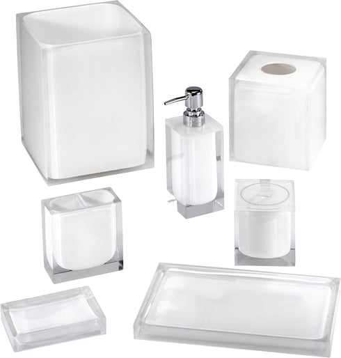 Countertop Izod - Soap Dish, Sleek Resin Accessories, Dorm Room Essentials, Modern Home Decor (Marina Collection