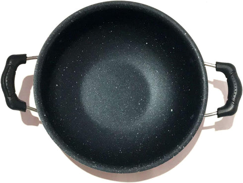 Non Stick Kadai with Stainless Steel Lid, Deep Fry Kadai, Multipurpose Aluminium Cooking Pan