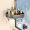Onemake Corner Shower Caddy Suction Cup, Aluminum Wall Mounted Organizer Shelves Storage Rack