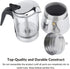 4/6/ 9 360ml/12.7oz/9 cup=40ml) Geesta Premium Crystal Glass-Top Stovetop Espresso Moka Pot - Cups Stainless Steel