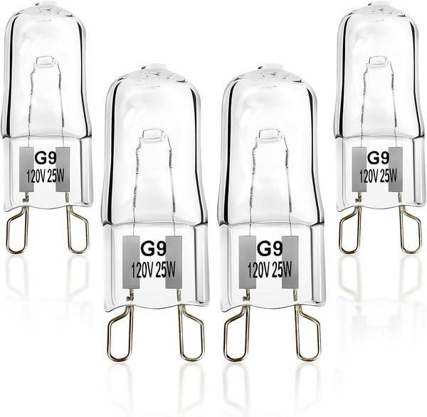 Belleone W10709921 Light Bulb - 120V 25W Halogen Fit for Whirlpool Microwave, KitchenAid, Maytag, Jenn-Air, 4 Pack