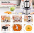 Electric Meat Grinder, 2L Stainless Steel Food Processor, 350W Meat Blender, 4 Sharp Blades, 8 Cups for Vegetables