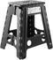 Casafield 18" Folding Step Stool with Handle, Black - Portable Collapsible Small